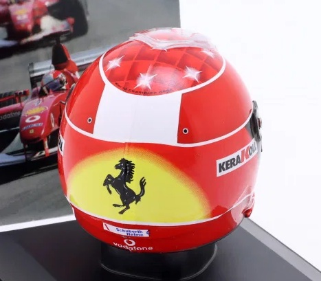 Helmet - M. Schumacher #1 Ferrari 2001B Formula 1 World Champion 2002 1:5 Spark Editions