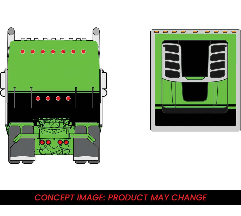 Kenworth W900 1990 With Refer Van neon green/black 1:64 Ixo America