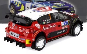 Citroen C3 WRC Abu Dhabi #7 Meeke/Nagle Winner Rally Mexico 2017 1:18 Altaya