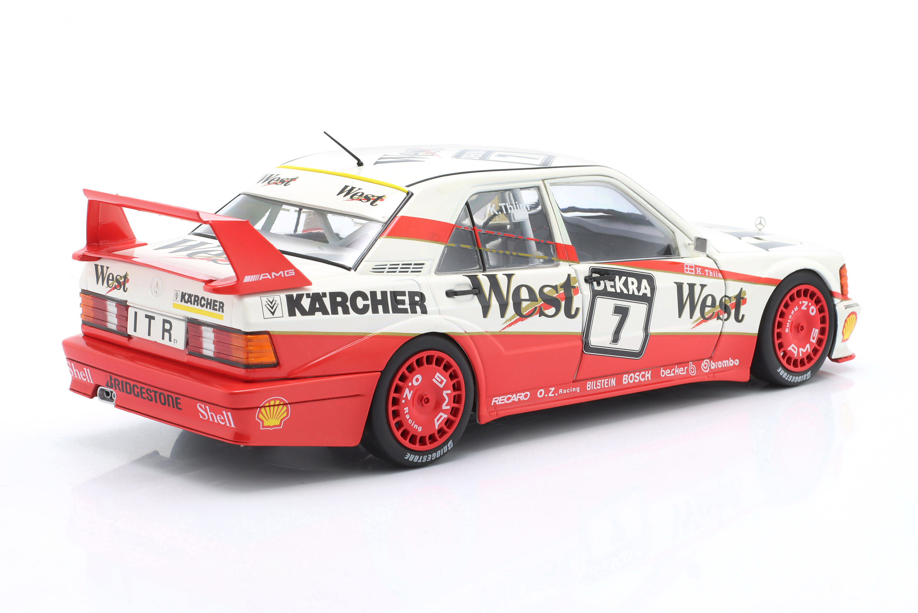 Mercedes-Benz 190E 2.5-16 Evo II #7 K.Thiim DTM 1991 - Tabacco Decals Already Applied on the Car + Opening Doors 1:18 Werk83