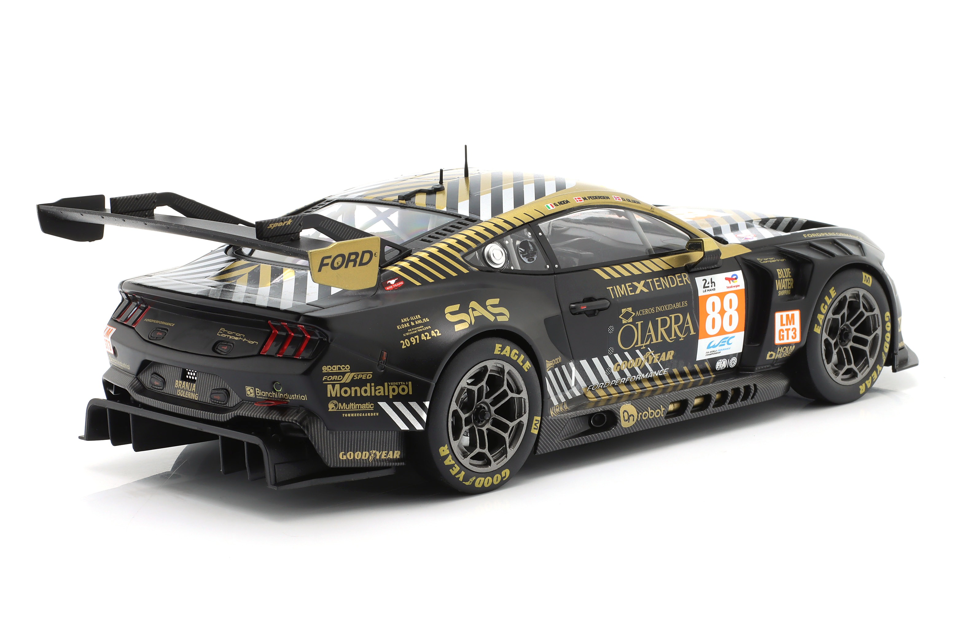 Ford Mustang GT3 #88 Roda/Pedersen/Olsen 3rd 24H Le Mans 2024 Proton Competition 1:18 Ixo Models