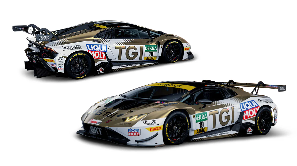 Lamborghini Huracan GT3 EVO2 TGI Team Lamborghini by GRT #19 L.Engstler DTM 2025 1:64 Trends Hobby