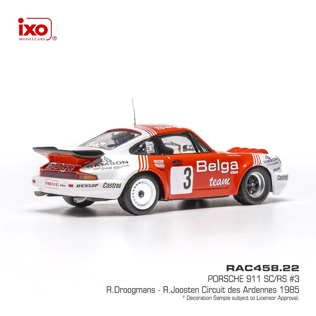 Porsche 911 SC/RS #3 Droogmans/Joosten Circuit des Ardennes 1985 1:43 Ixo Models
