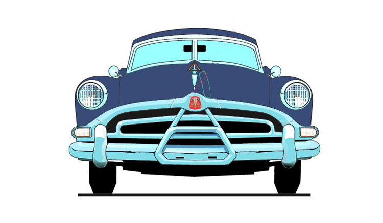 Hudson Hornet *Fabulous Hudson Hornet* 1952 blue 1:18 Acme Diecast