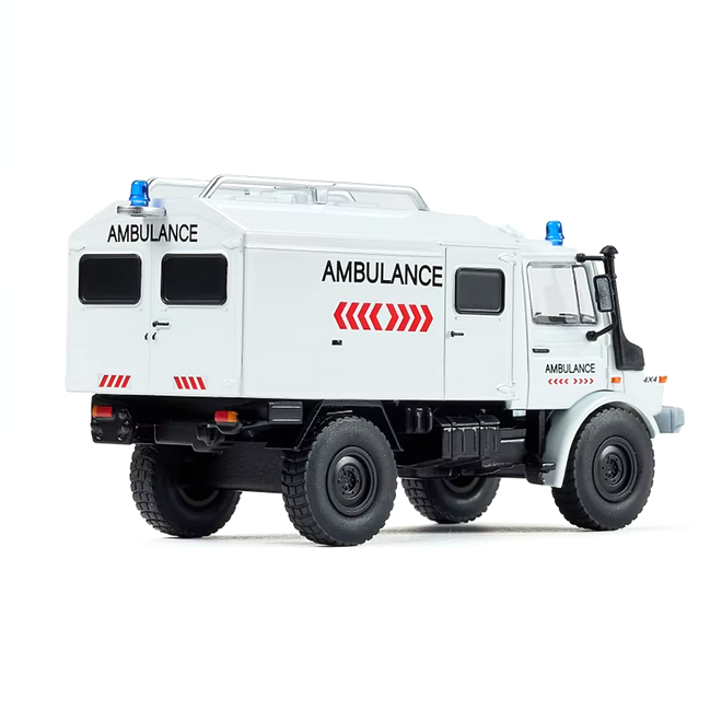 Mercedes-Benz Unimog U1300L Civilian Ambulance white 1:64 Massdi