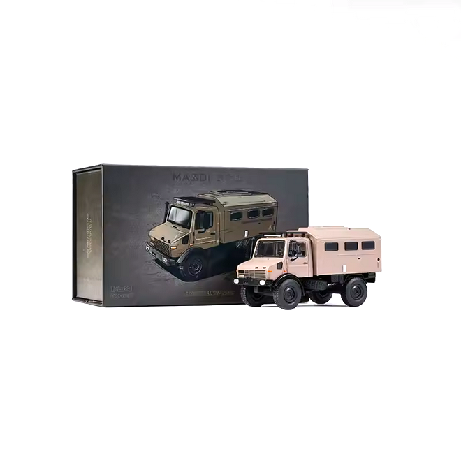 Mercedes-Benz Unimog U1300L Off Road RV maroon 1:64 Massdi