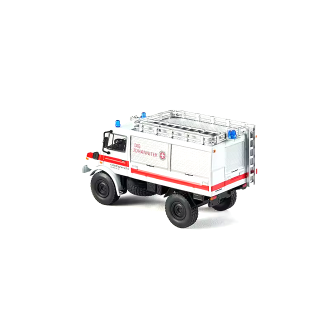 Mercedes-Benz Unimog U1300L St. John's Disaster Rescue Vehicle white/red 1:64 Massdi