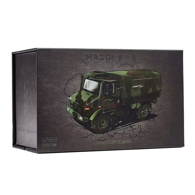 Mercedes-Benz Unimog U1300L Military Truck green 1:64 Massdi