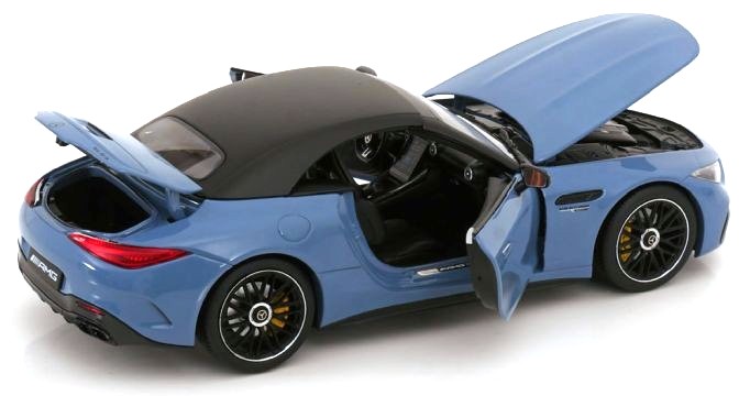 Mercedes-Benz SL63 AMG 4Matic 2021 light blue 1:18 iScale