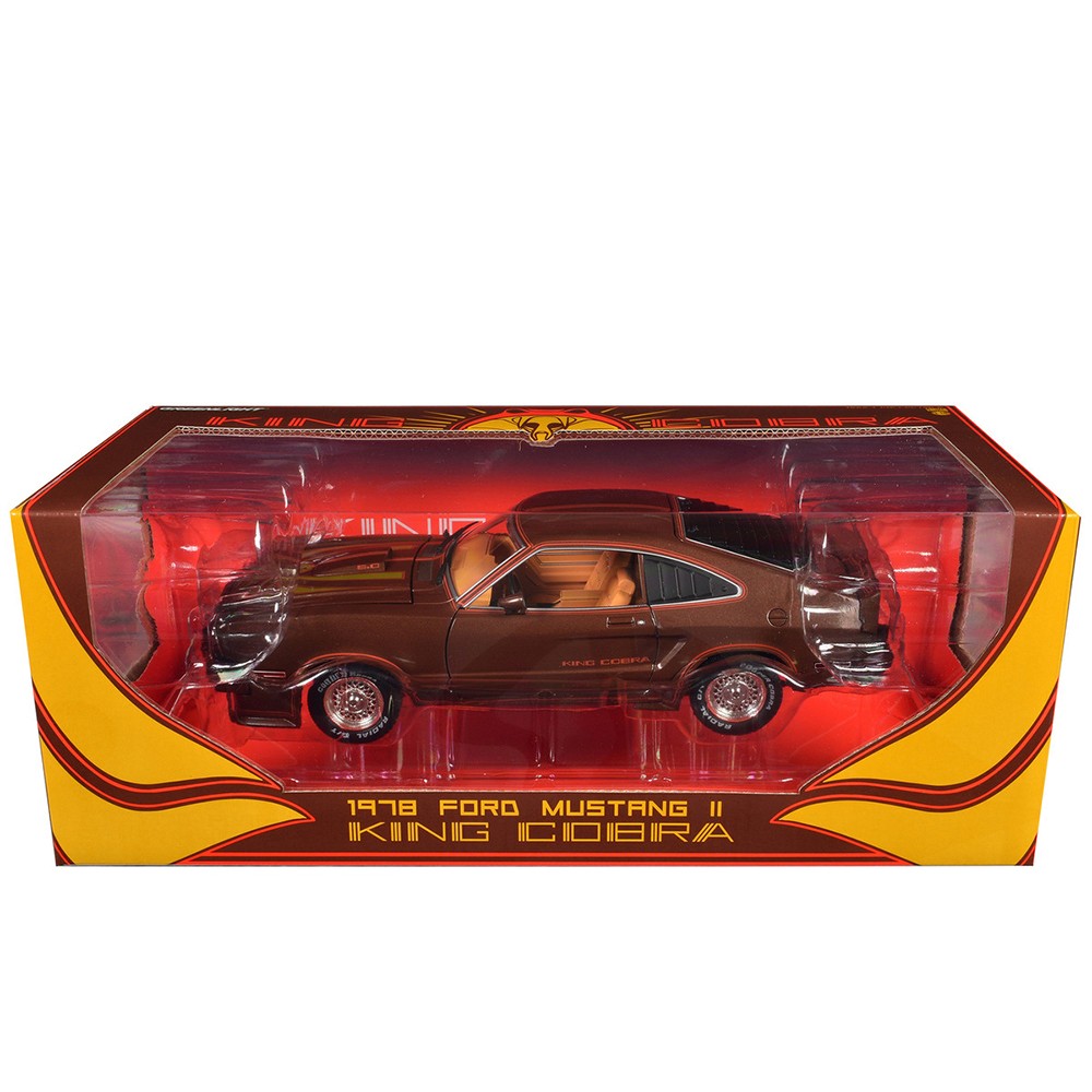 Ford Mustang II King Cobra 1978 dark brown metallic/orange and gold stripes 1:18 Greenlight