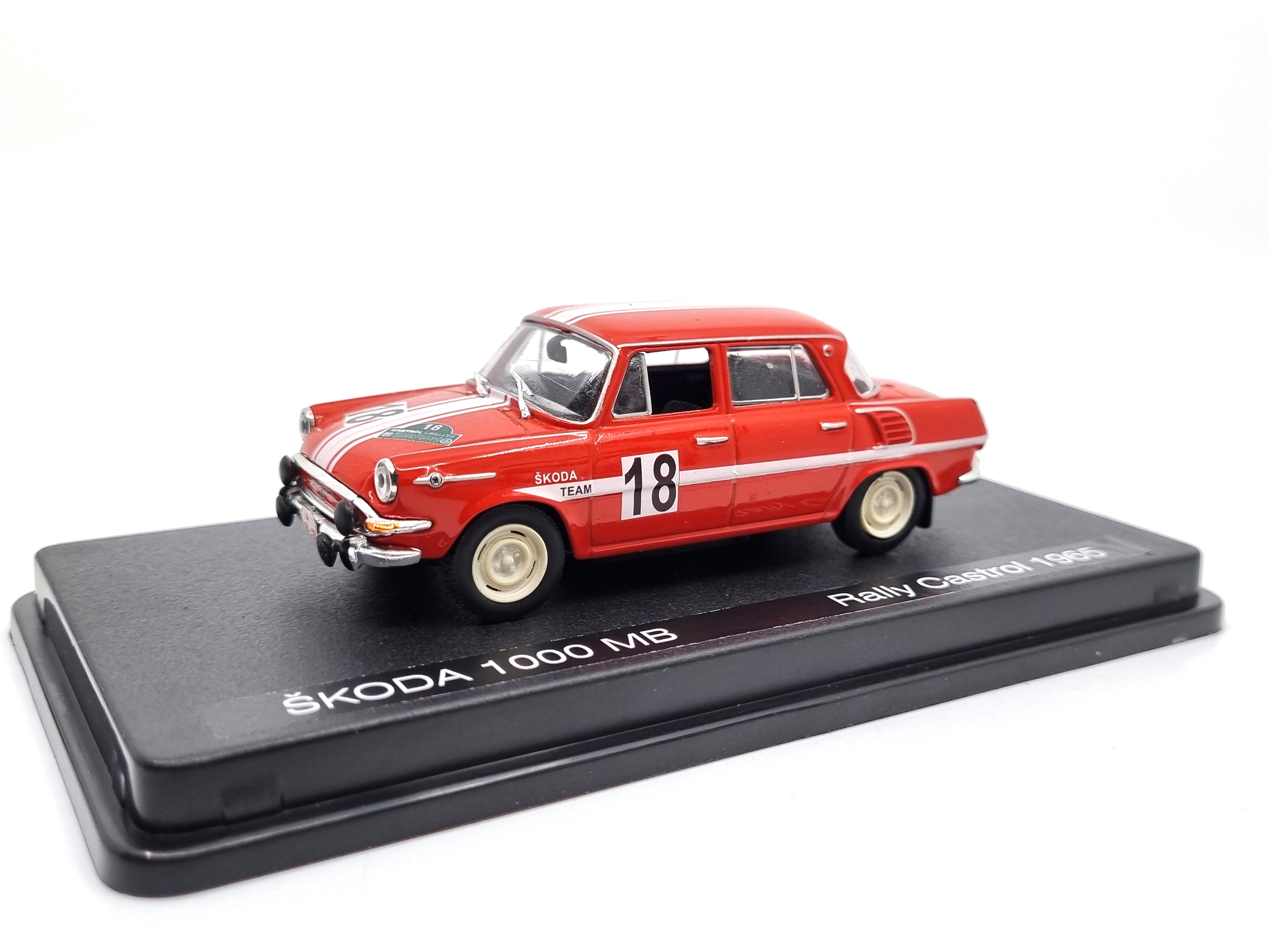 Škoda 1000 MB #18 Rallye Castrol 1965 1:43 Svět autíček