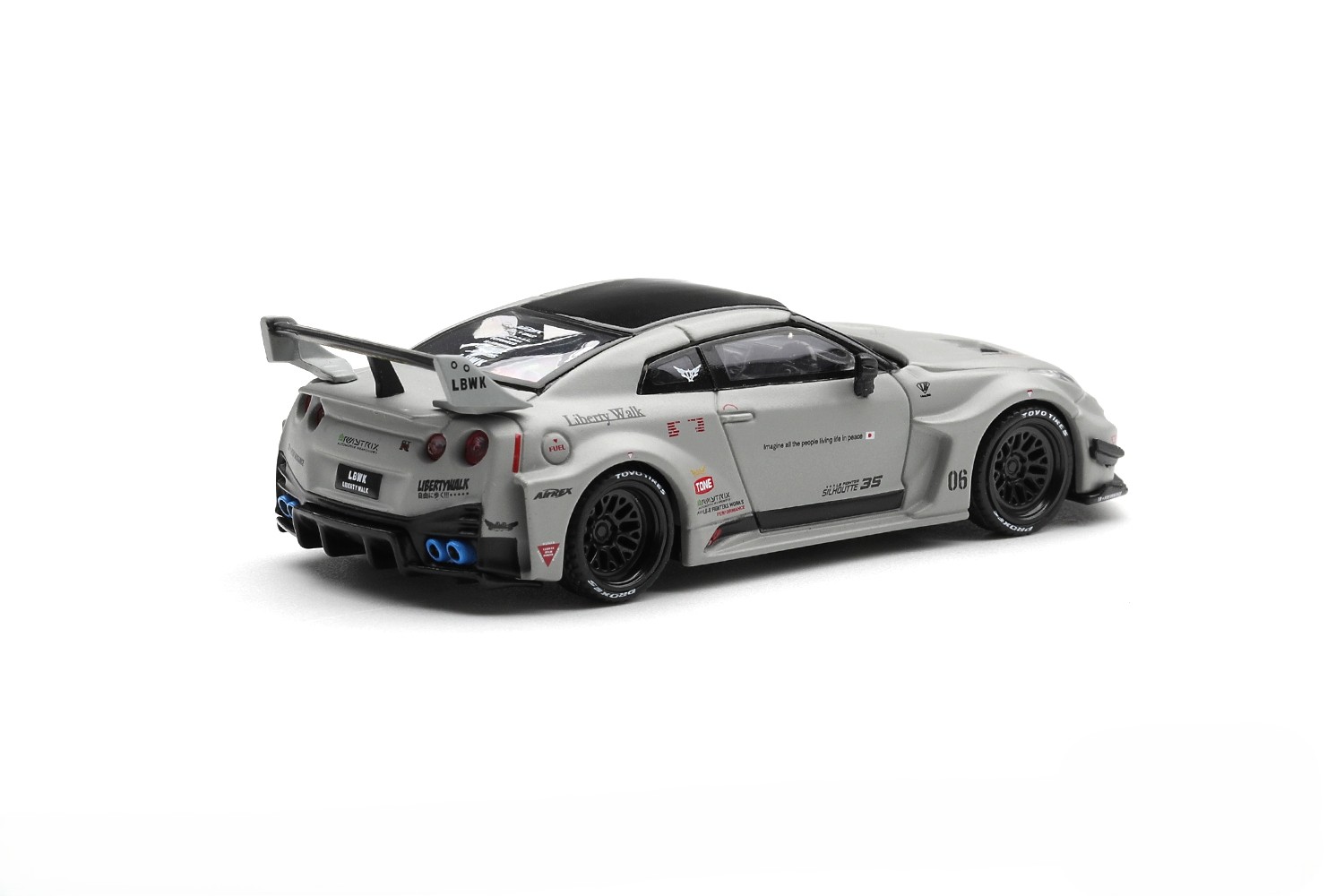 Nissan GTR R35 LB-Super Silhouette GT-RR Ver1 2026 matt grey 1:64 Mini GT