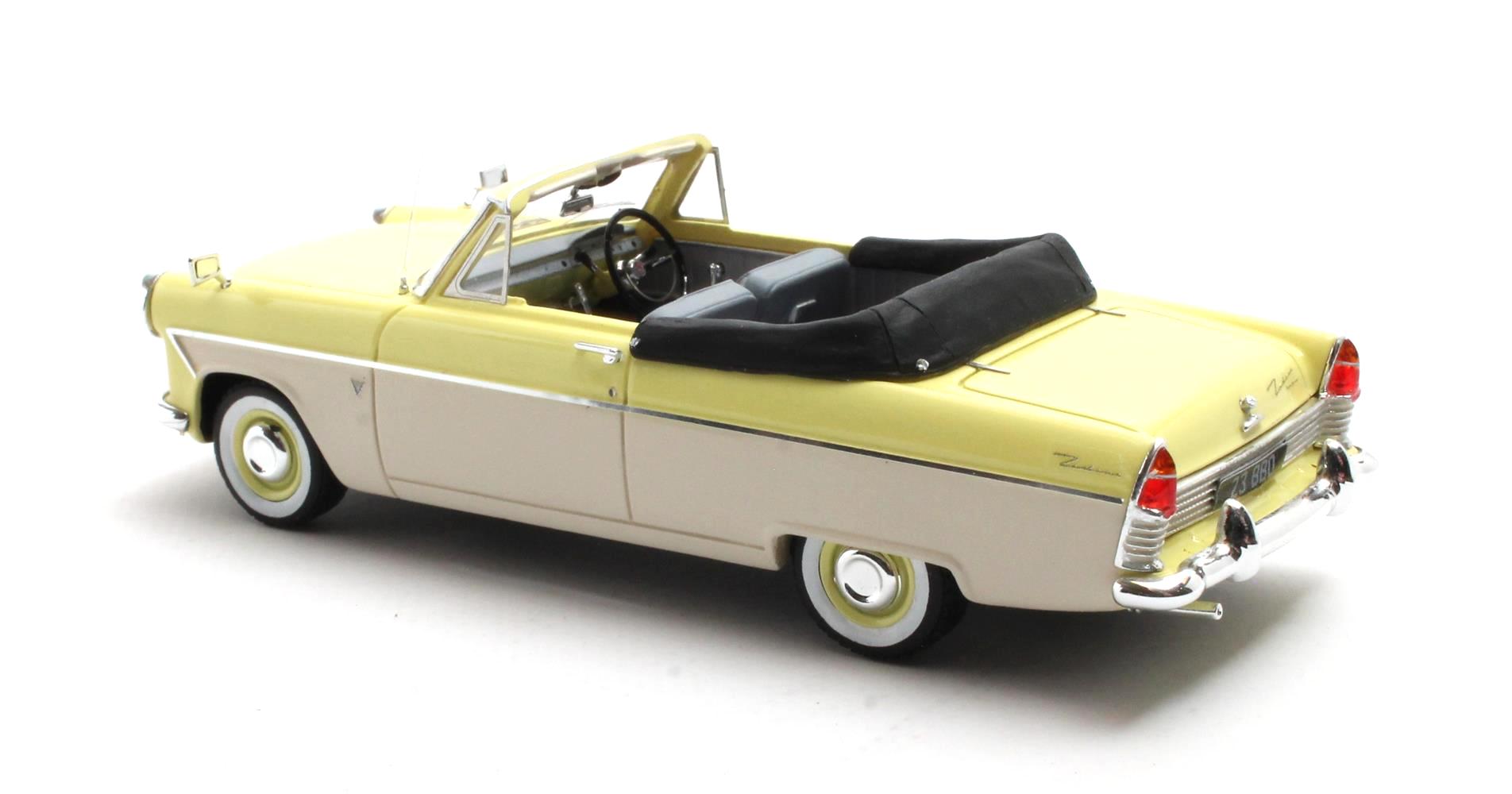 Ford England Zodiac MKII 206E Cabriolet Open 1958 yellow/white 1:43 Matrix Scale Models