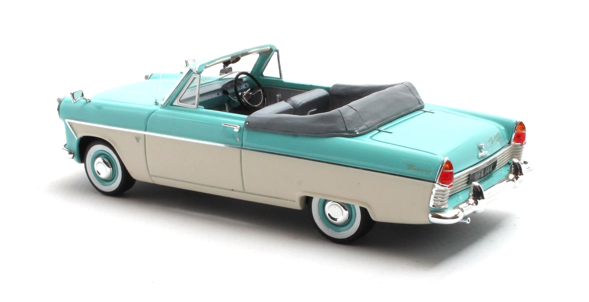 Ford England Zodiac MKII 206E Cabriolet Open 1958 turquoise/white 1:43 Matrix Scale Models