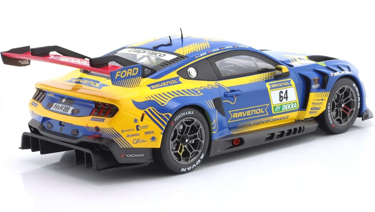 Ford Mustang GT3 HRT Ford Performance #64 Olsen/Maini/Stippler/J.Owega 24H Nürburgring 2025 1:18 Ixo Models