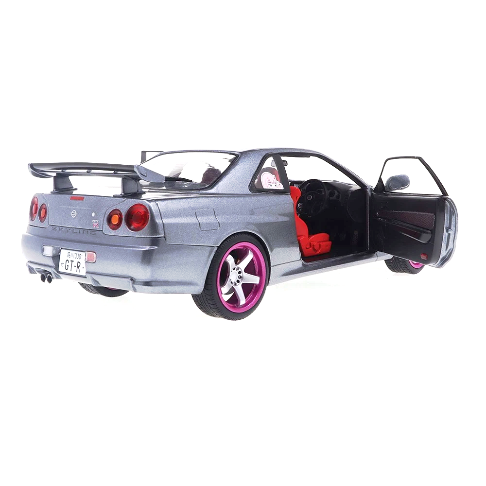 Nissan Skyline R34 GT-R 1999 grey 1:18 Solido