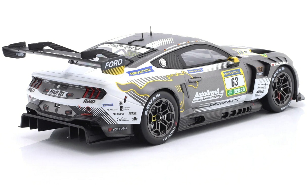 Ford Mustang GT3 HRT Ford Performance #63 Haupt/Kolg/Müller/Assenheimer 24H Nürburgring 2025 1:18 Ixo Models