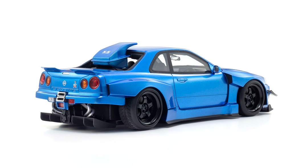 Nissan Skyline GT-R R34 Khyzyl Saleem 2007 blue 1:18 Kyosho