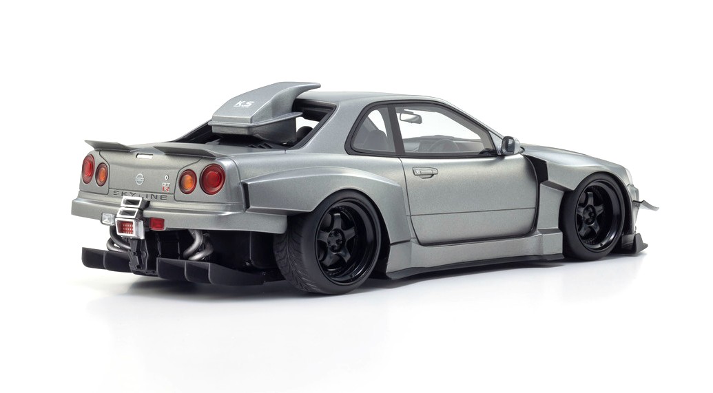 Nissan Skyline GT-R R34 Khyzyl Saleem 2007 grey 1:18 Kyosho