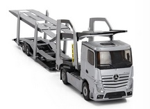 Mercedes-Benz Actross 5 1845 Truck Car Transporter 2020 grey metallic 1:43 Eligor