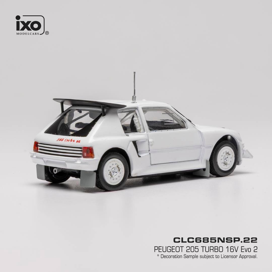 Peugeot 205 Turbo 16V EVO 2 Base Rally 1986 1:43 Ixo Models
