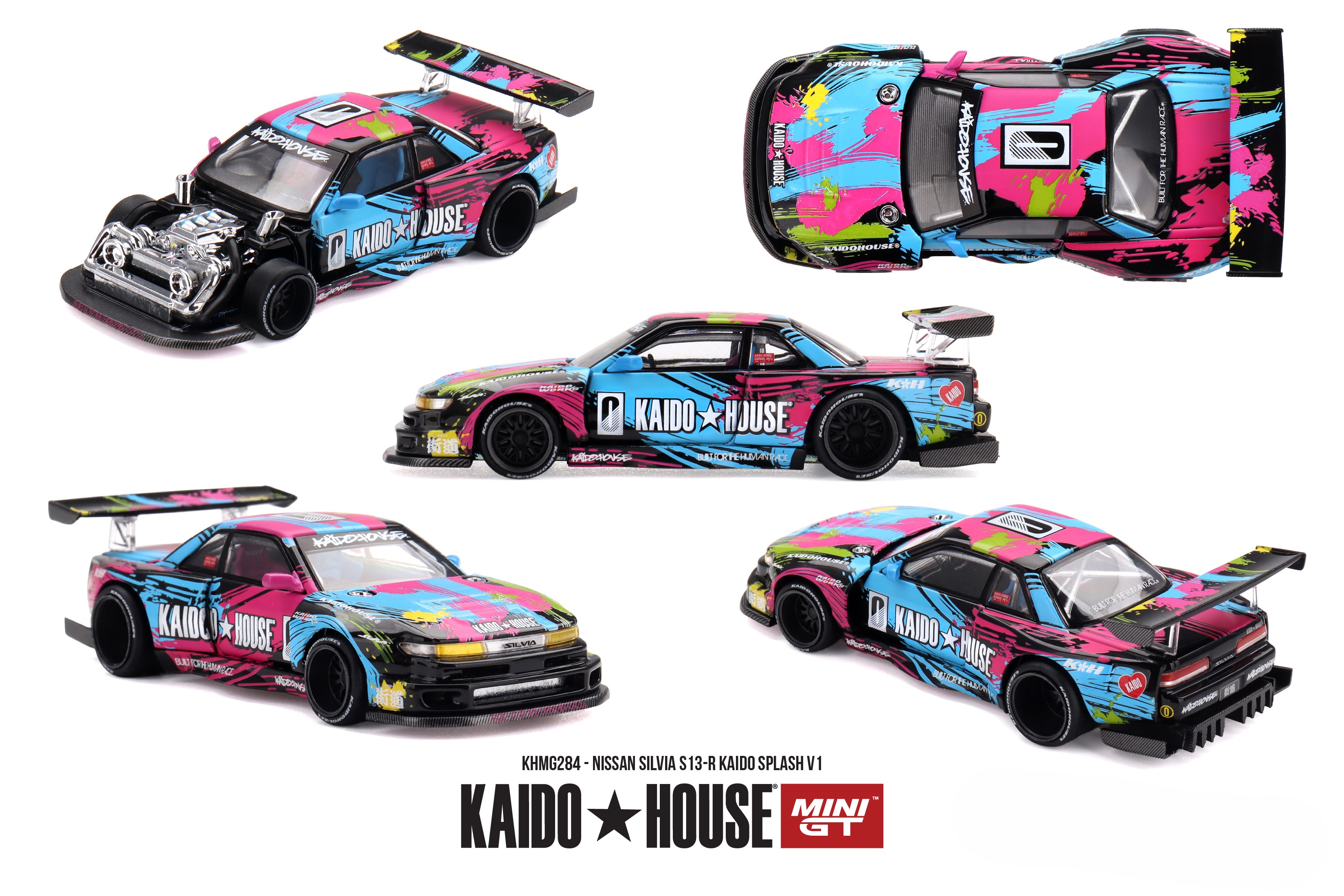 Nissan Silvia S13-R Kaido Splash V1 1991 1:64 Mini GT