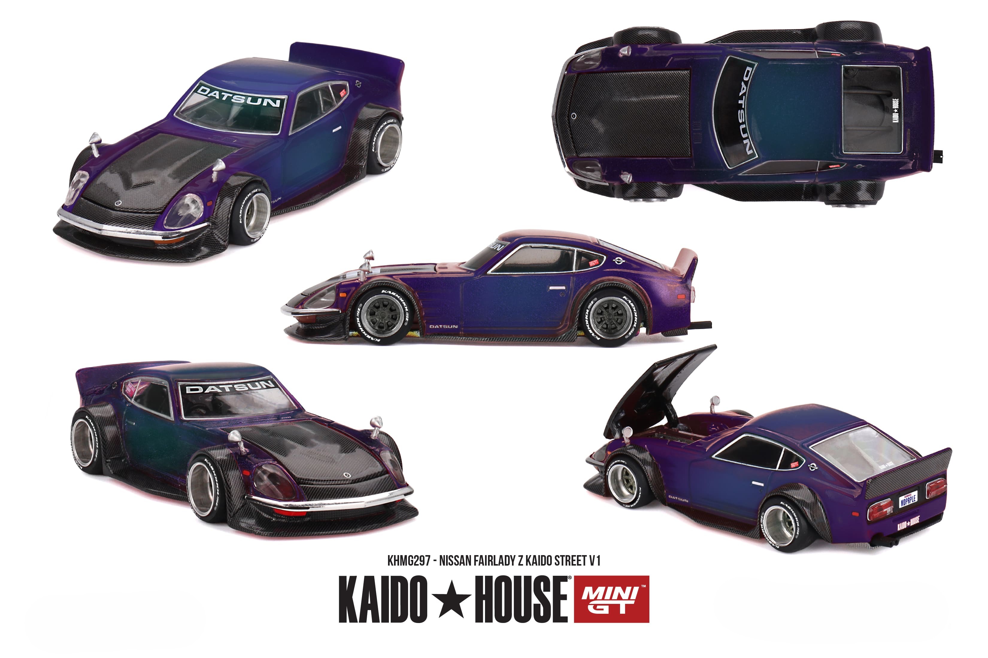 Nissan Fairlady Z 1978 Kaido Street V1 purple 1:64 Mini GT