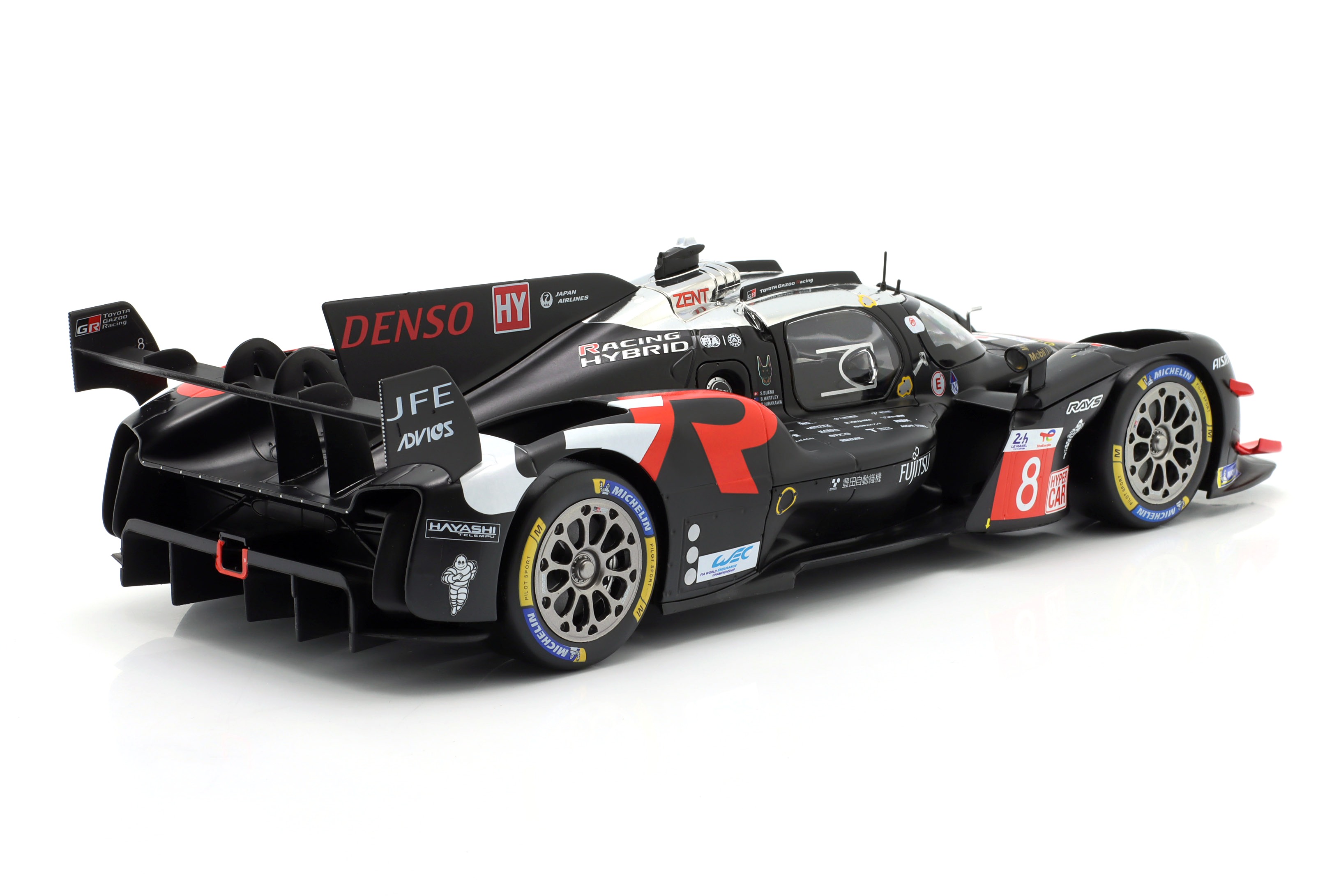 Toyota GR010 Hybrid Toyota GAZOO Racing #8 Buemi/Hartley/Hirakawa 5th 24H Le Mans 2024 1:18 Ixo Models