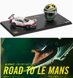 Set: Helmet 1:5 + Porsche 911 GT3 Cup #93 European Le Mans Series 2021 1:43 Spark
