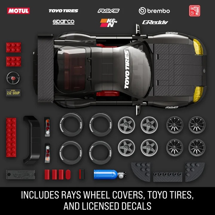 Toyota Supra MKIV 1994 black 1:16 Hot Wheels Brick Shop