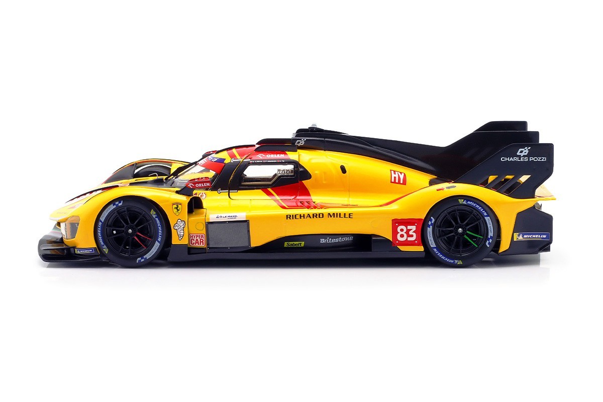 Ferrari 499P 3.0l Turbo V6 Team AF Corse #83 Kubica/Ye/Hanson Winner 24h Le Mans 2025 1:18 Bburago