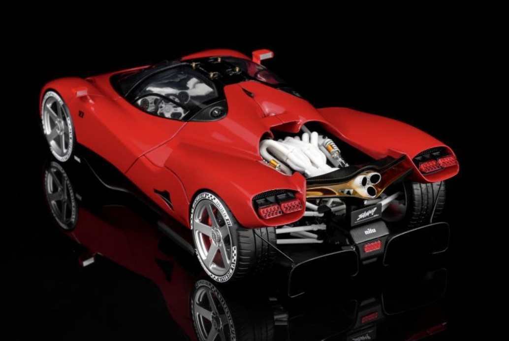 Nilu 27 V12 6.5L 1070hp 2024 red 1:18 Motorhelix