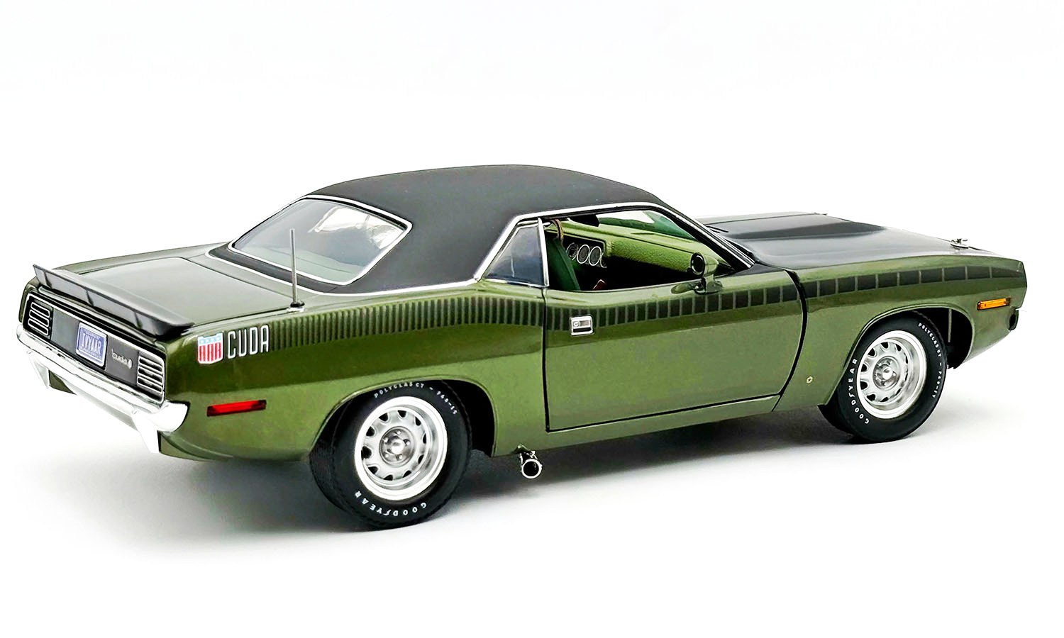 Plymouth AAR Cuda Coupe 1970 green/black Vinyl Top 1:18 Acme Diecast