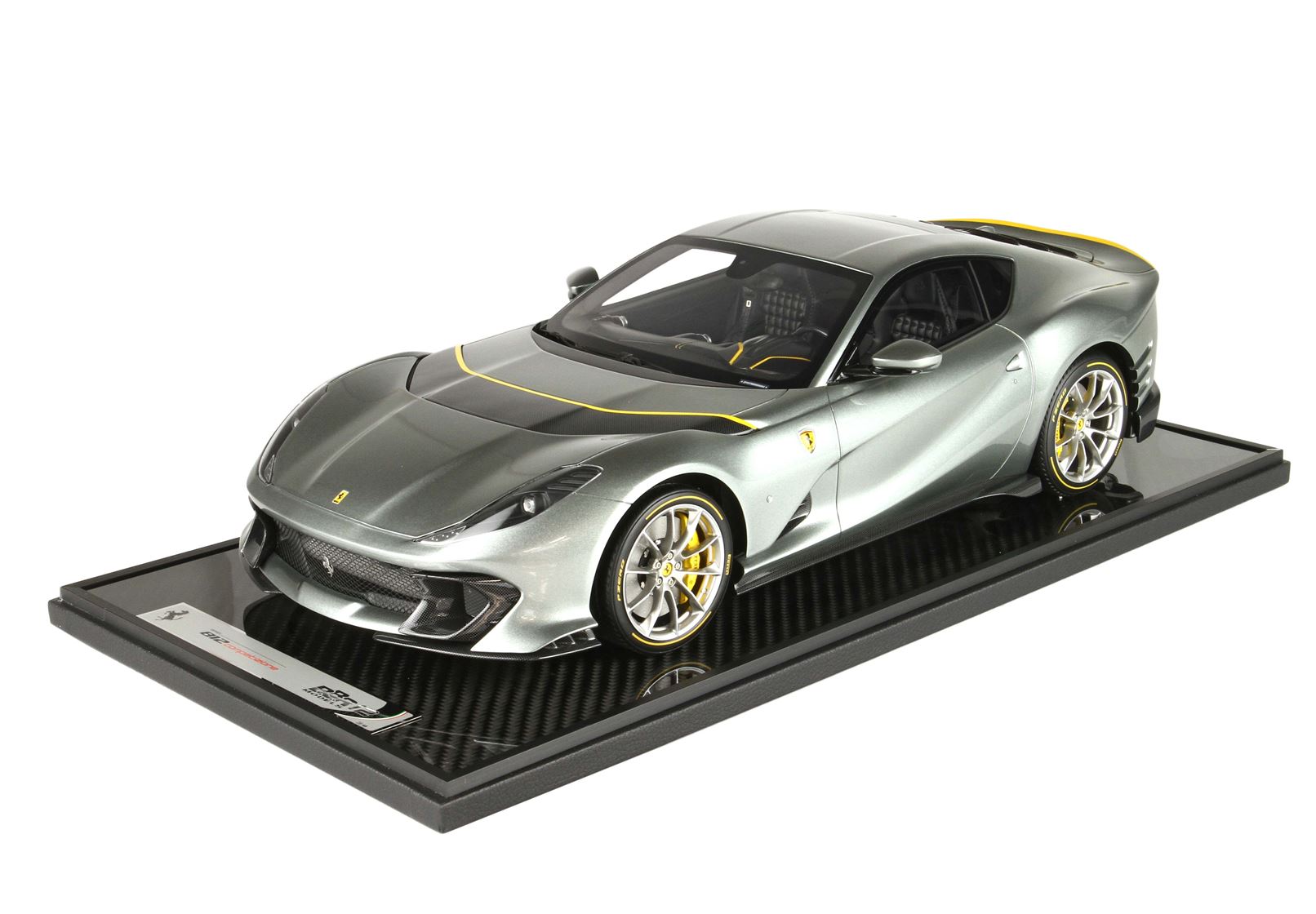 Ferrari 812 Competizione Coburn grey Key case Cuoio Schedoni included 1:12 B.B.R.