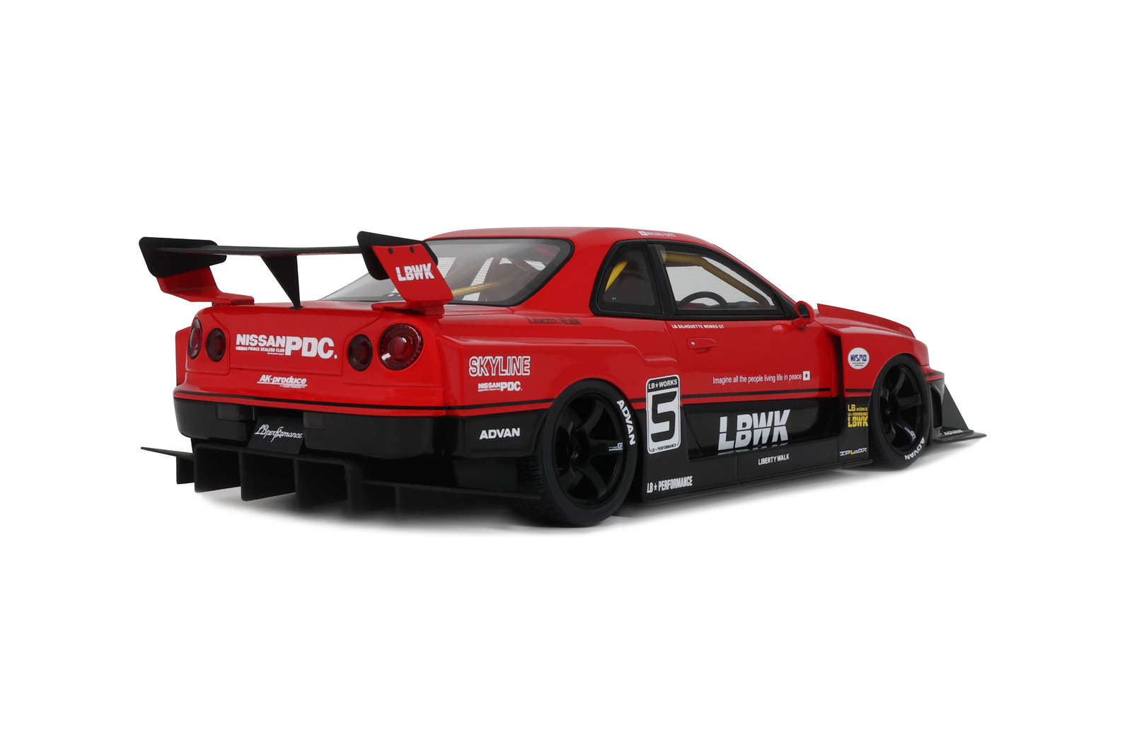 Nissan Skyline R34 GT-R LB Super Silhouette 2020 red 1:18 GT Spirit