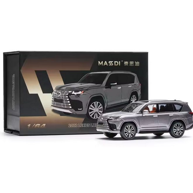 Lexus LS LX600 2022 dark grey 1:64 Massdi