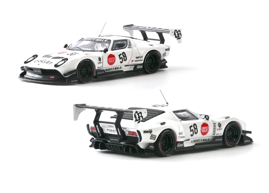 Lamborghini Miura GT #58 Liberty Walk white 1:64 Inno Models