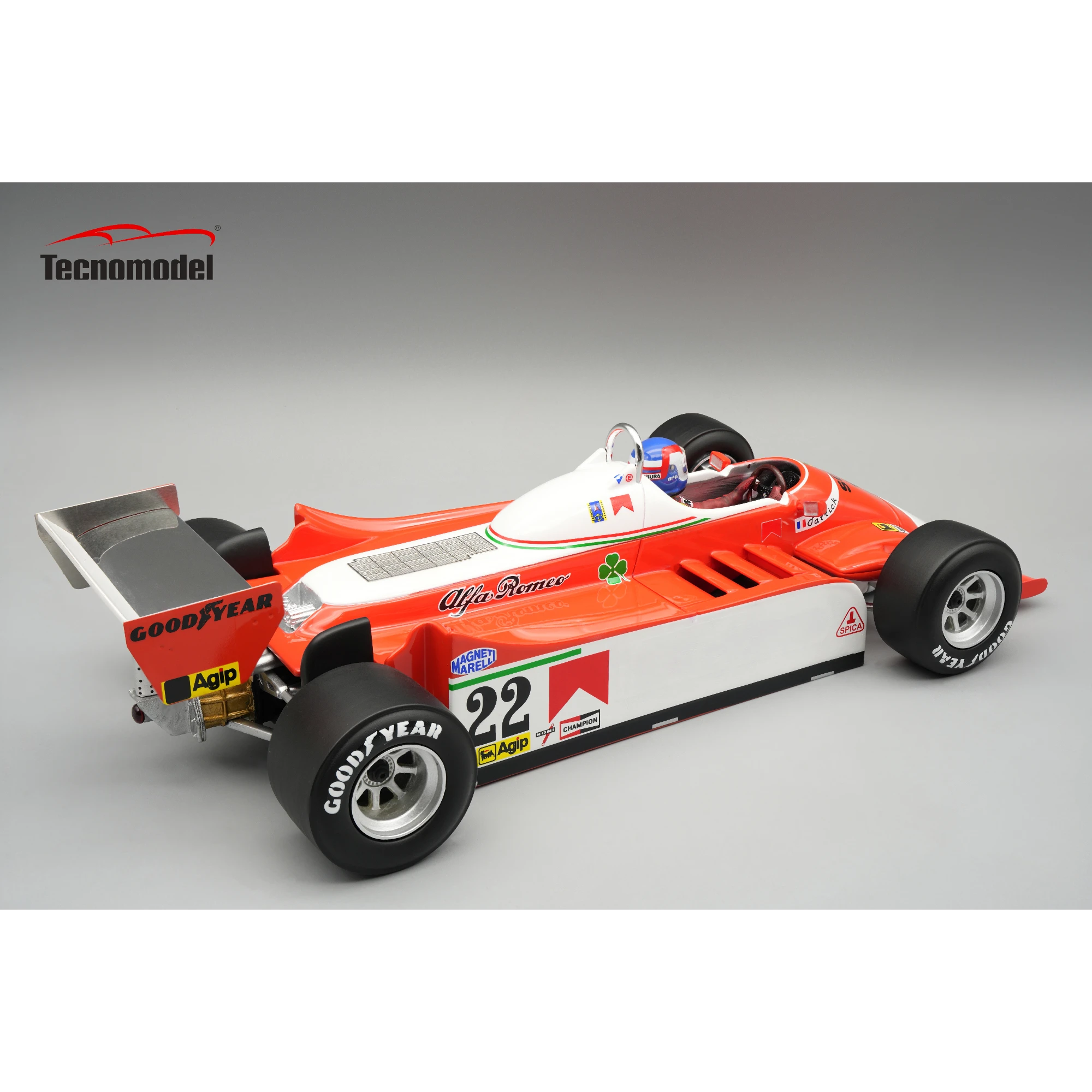 Alfa Romeo F1 179 #22 P.Depailler Monaco GP 1980 with Pilot Figure 1:18 Tecnomodel