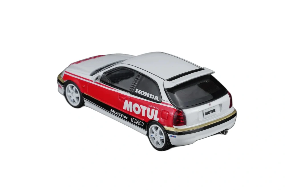 Honda Civic TYPE R (EK9) Customized Motul Livery white/red 1:64 Motorhelix