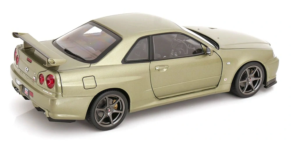 Nissan Skyline GT-R R34 V-Spec Nür 2001 OEM Rims light green metallic 1:12 KK Scale