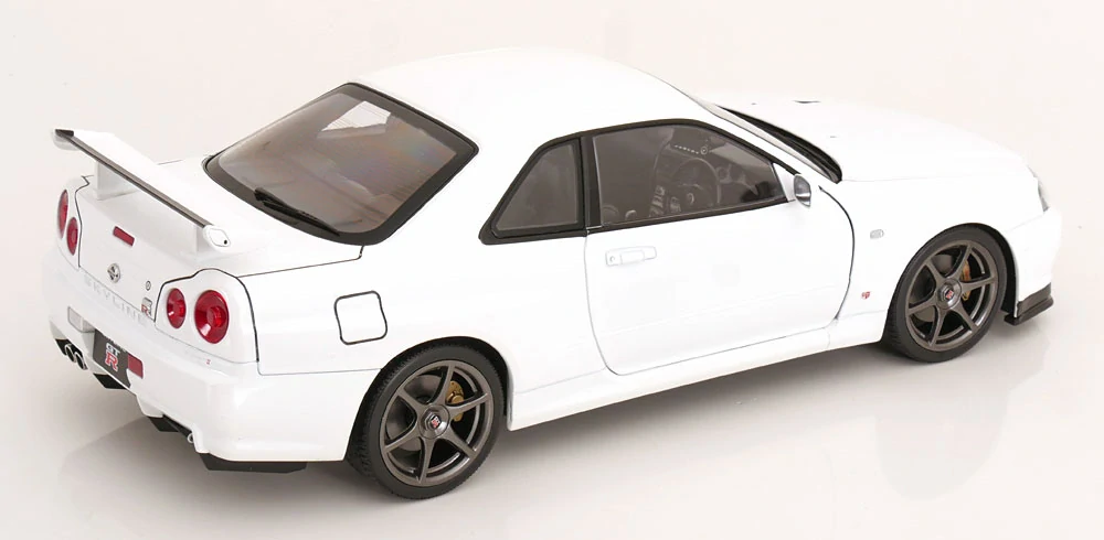 Nissan Skyline GT-R R34 V-Spec II 2001 OEM Rims white 1:12 KK Scale