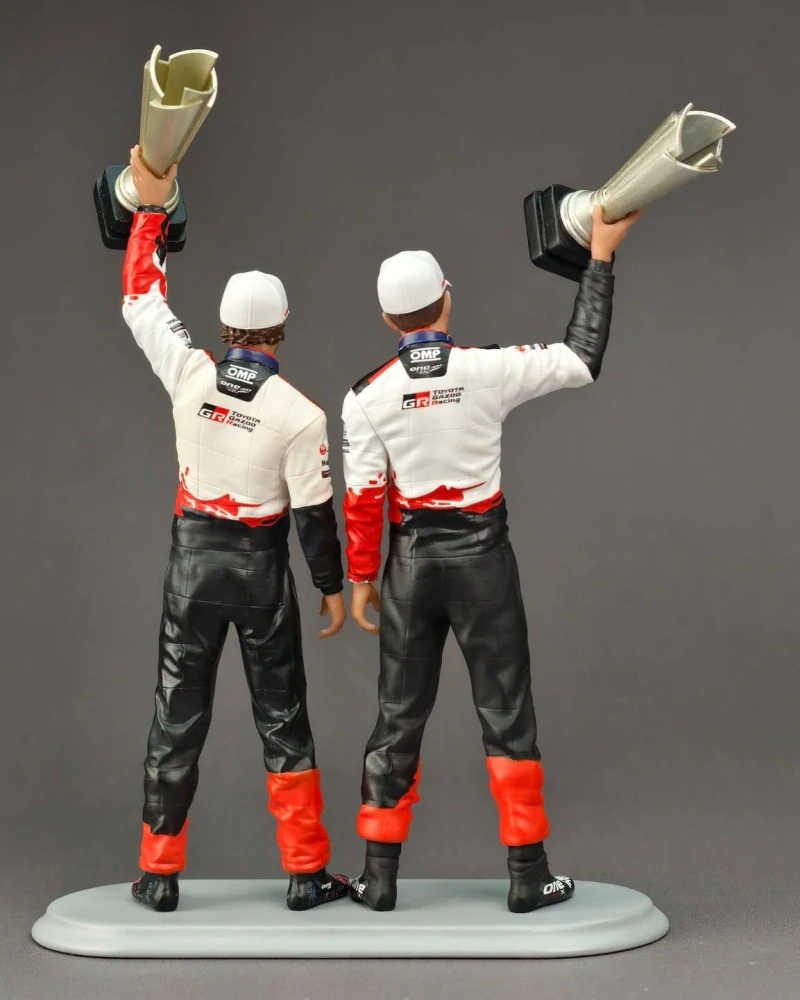 2 Figurines: Toyota Gazoo Racing WRT - O.Solberg/E.Edmondson - Winner Rally Monte Carlo 2026 1:18 Sun Star