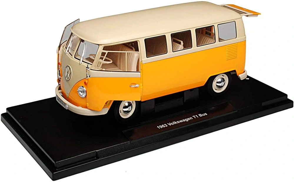 Volkswagen T1 Bus Window Van 1963 yellow/cream 1:18 Welly