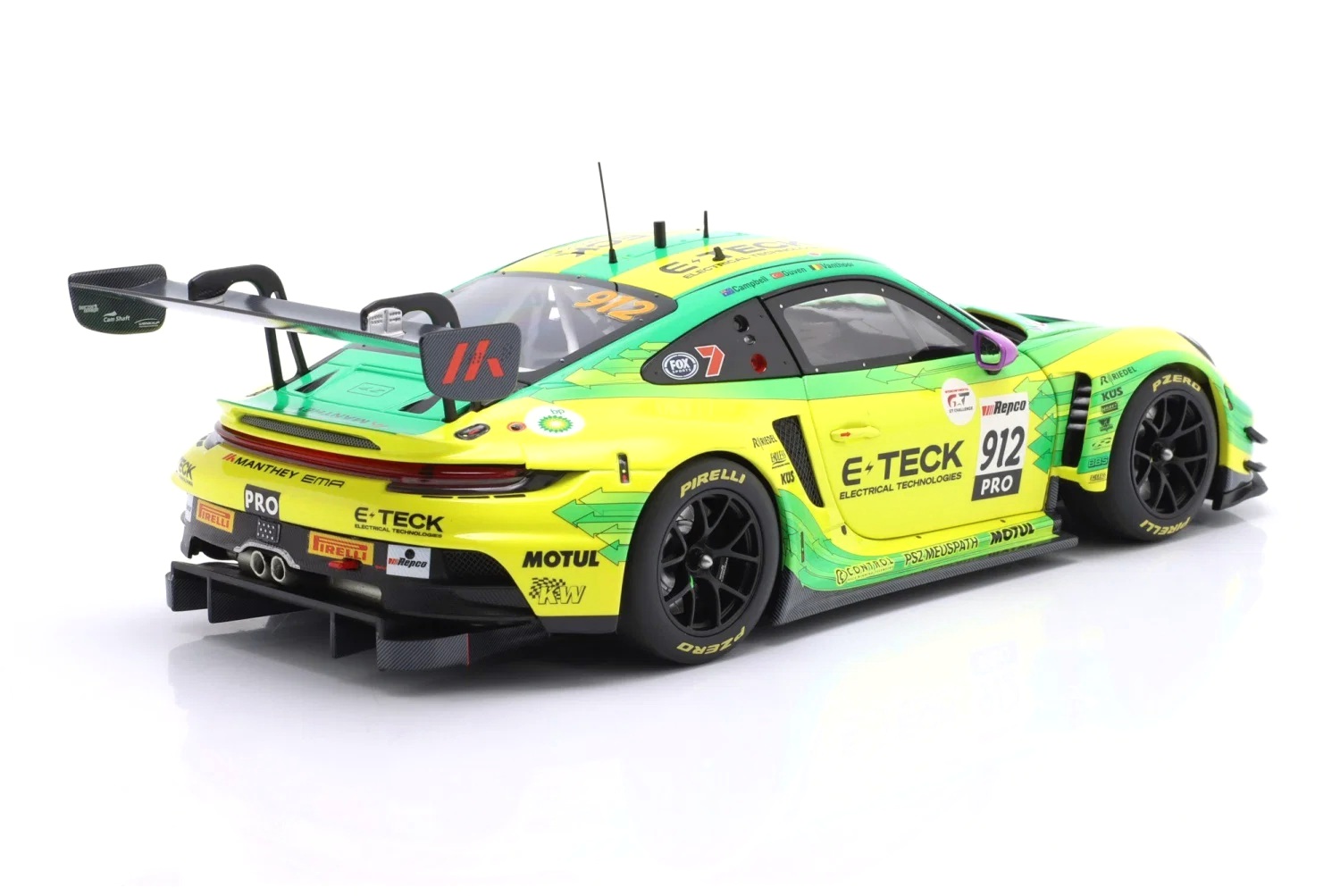Porsche 911 GT3 R Manthey Grello #912 Güven/Vanthoor/Campbell Sieger 12H Bathurst 2024 1:18 Minichamps