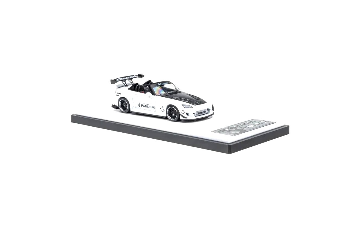 Honda S2000 Rocket Bunny Custom metallic white 1:64 Microturbo