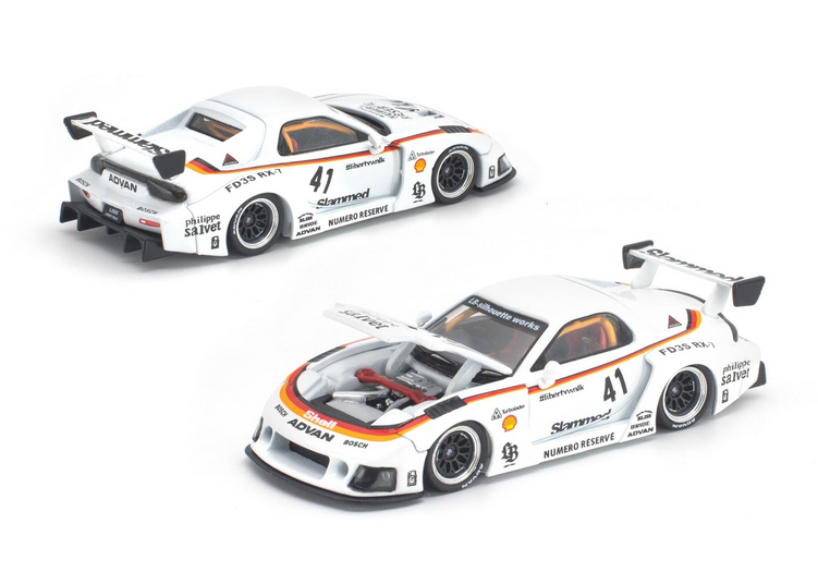 Mazda RX7 (FD3S) LB Super Silhouette white 1:64 Pop Race Limited