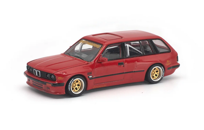 BMW E30 Touring Pandem red 1:64 Pop Race Limited