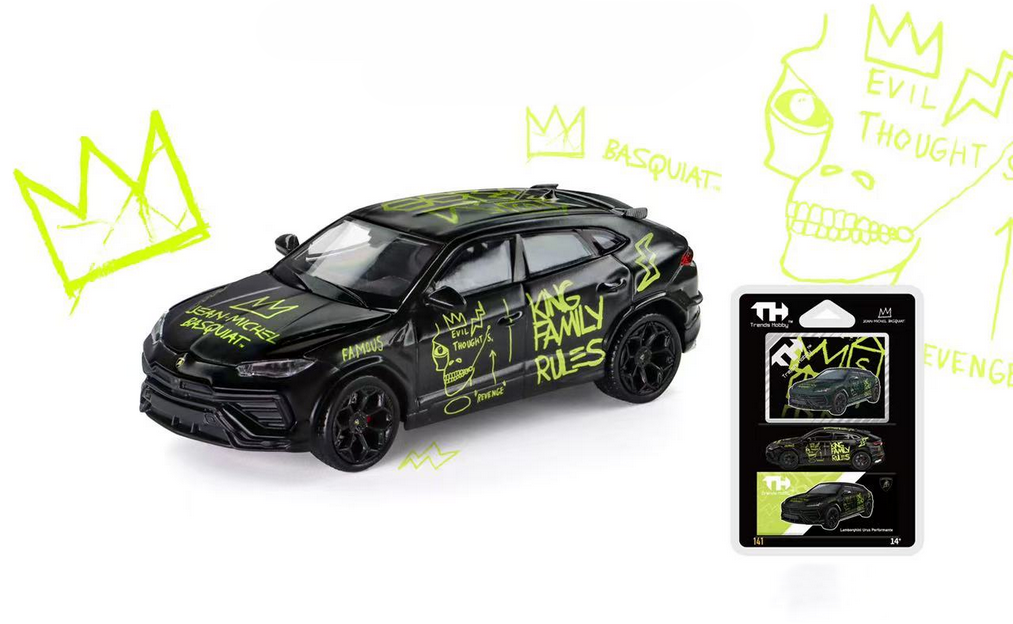 Lamborghini Urus Performance x Jean-Michel Basquiat black/green 1:64 Trends Hobby