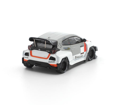 Toyota Pandem GR Yaris Finland white/red/grey 1:64 WORKS