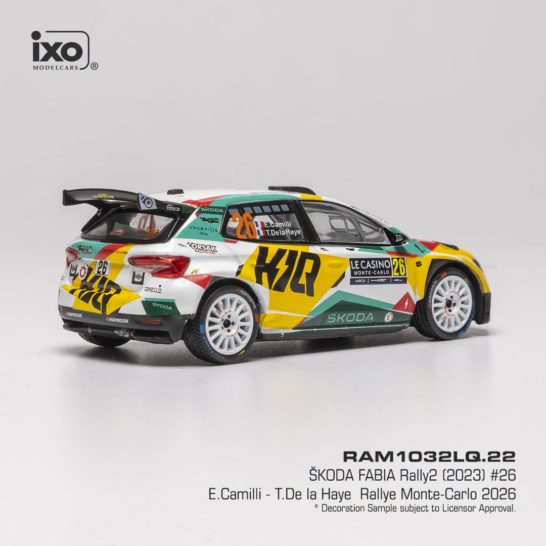 Škoda Fabia Rally2 #26 Camilli/Haye Rally Monte Carlo 2026 1:43 Ixo Models